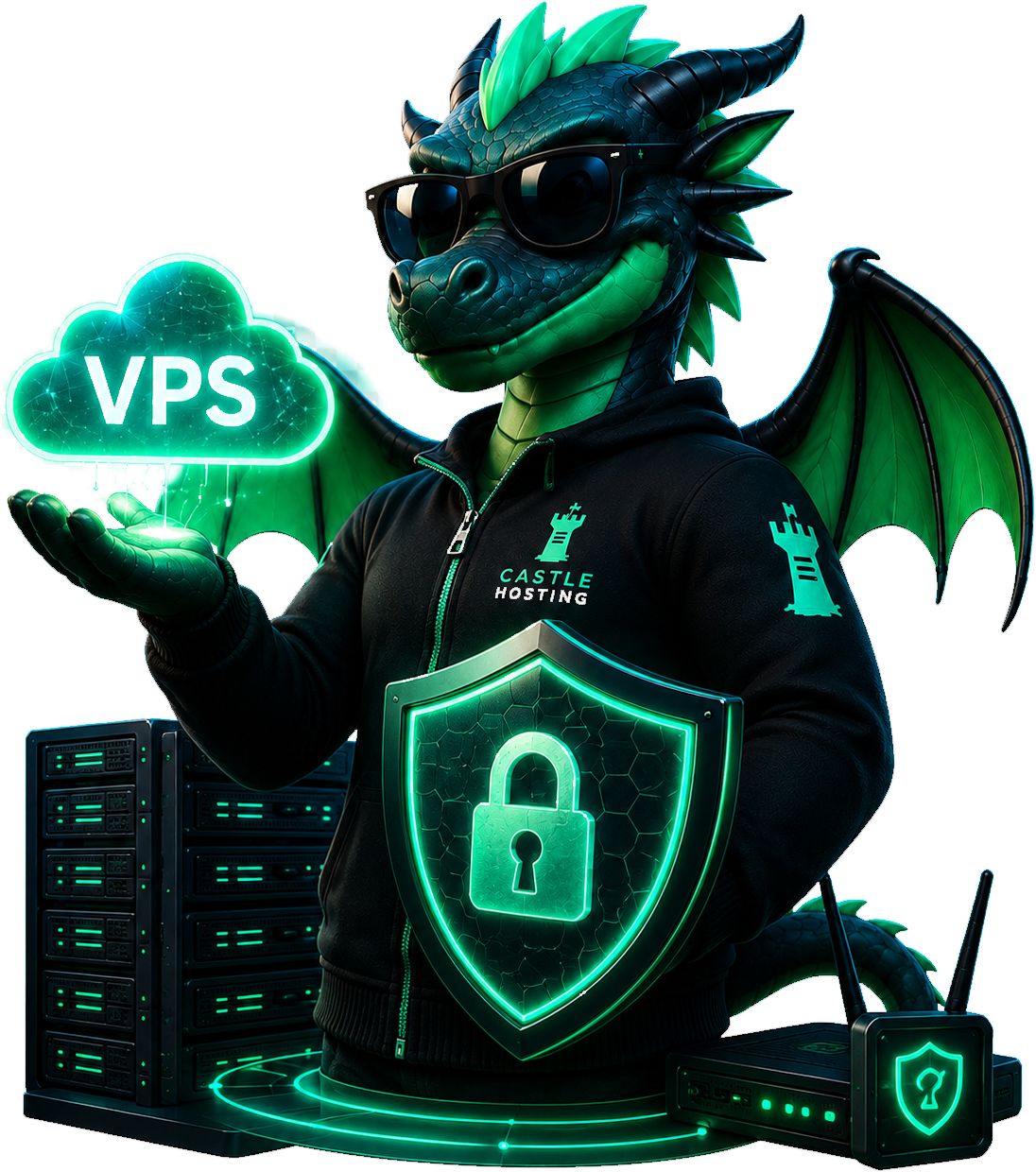 Mascote CastleHosting com servidores VPS